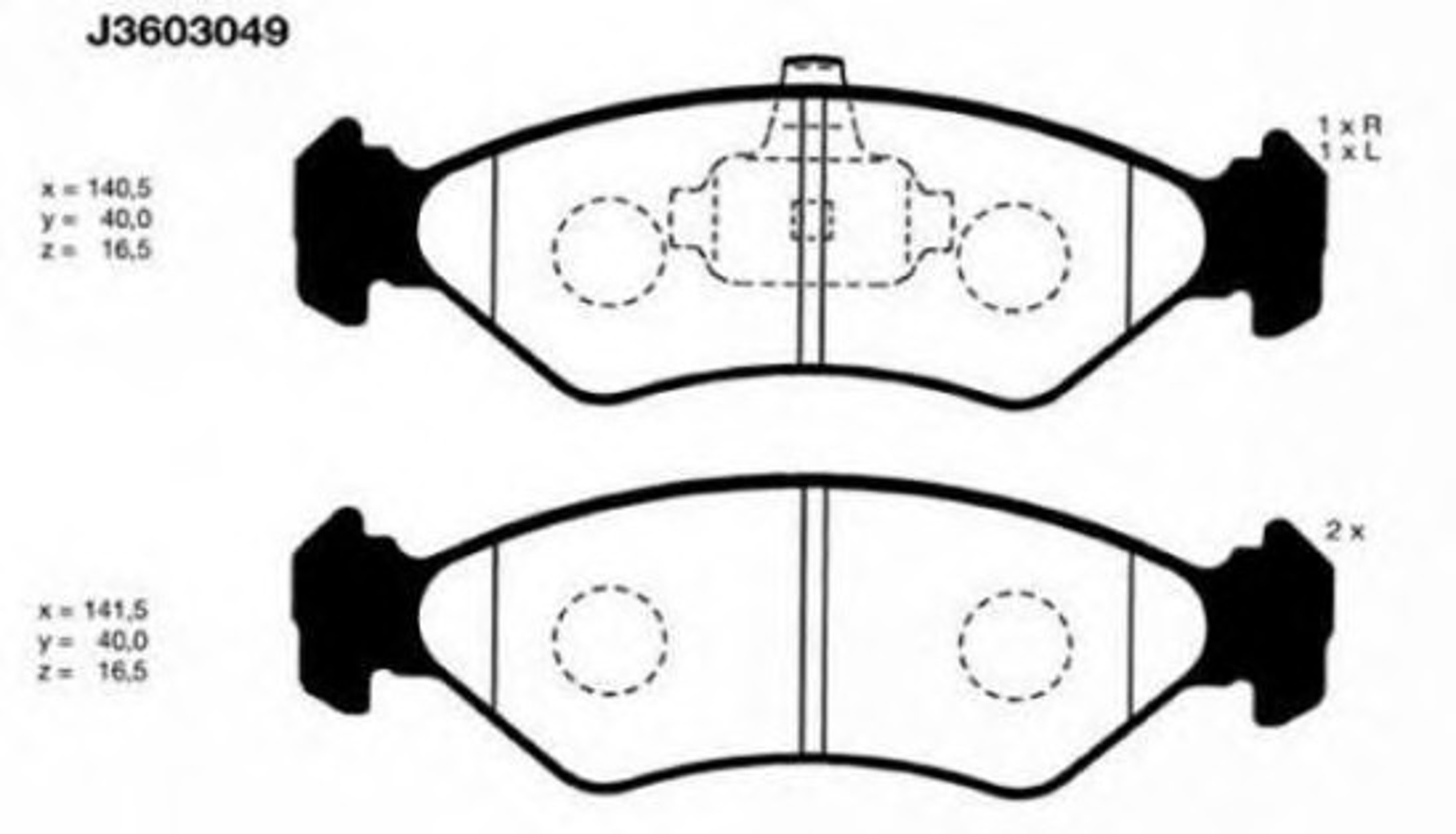 Колодки тормозные дисковые NIPPARTS J3603049