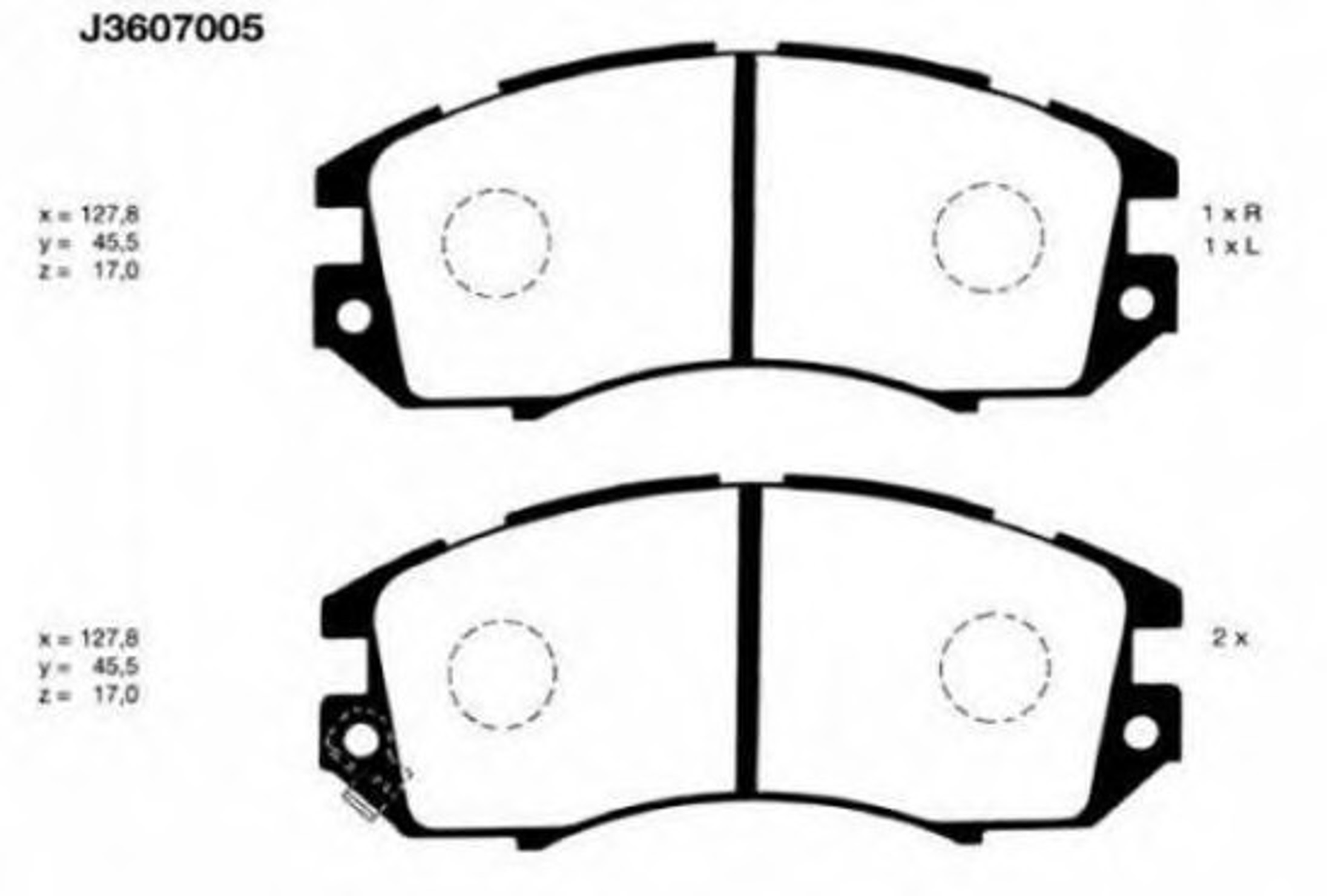 Колодки тормозные дисковые NIPPARTS J3607005