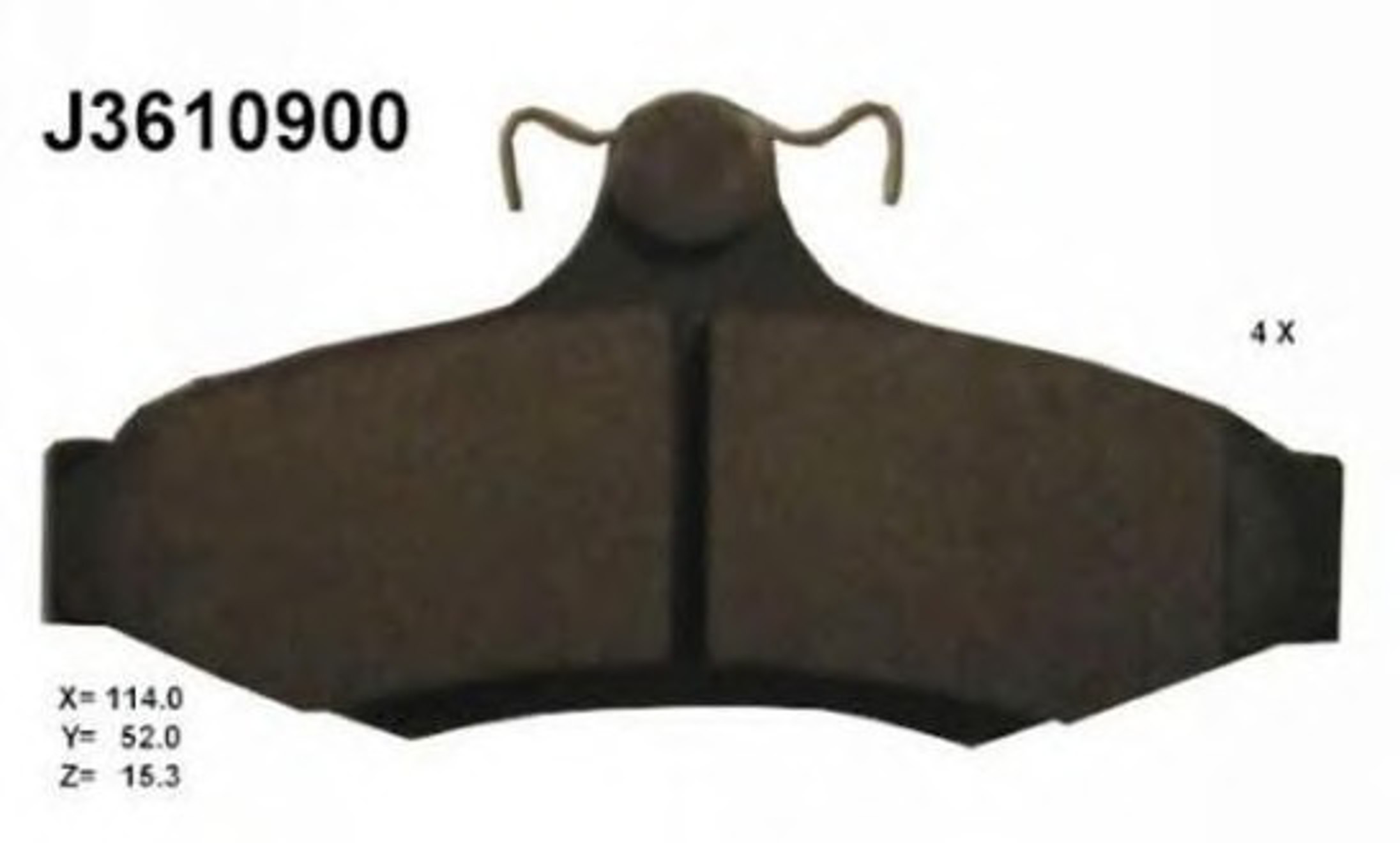 Колодки тормозные дисковые NIPPARTS J3610900