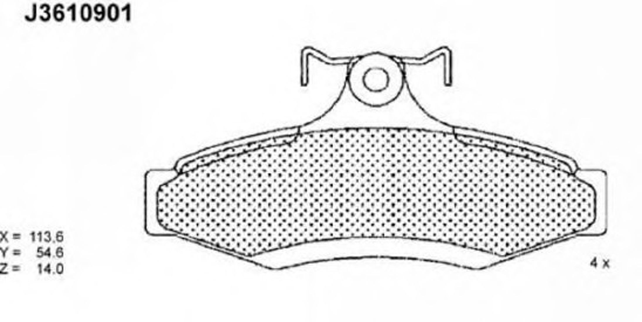 Колодки тормозные дисковые NIPPARTS J3610901