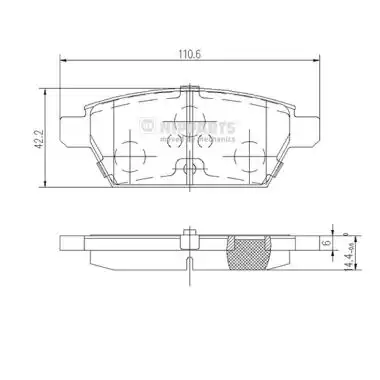 Колодки тормозные дисковые NIPPARTS J3613019