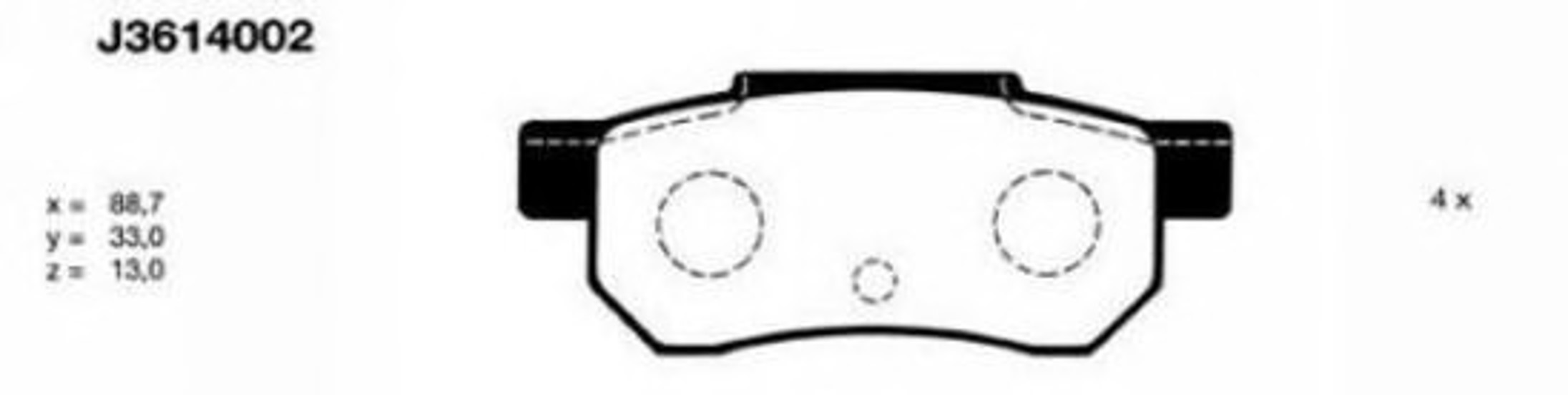 Колодки тормозные дисковые NIPPARTS J3614002