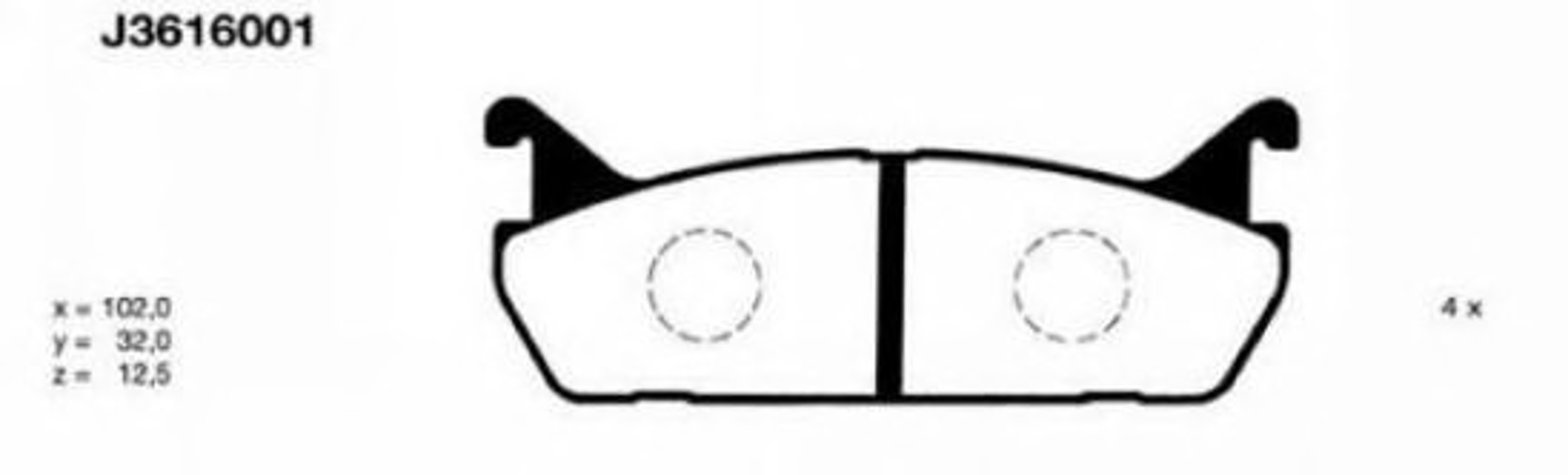 Колодки тормозные дисковые NIPPARTS J3616001