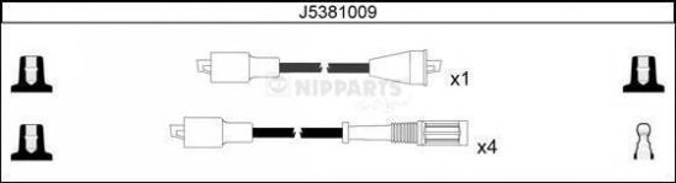Комплект проводов зажигания NIPPARTS J5381009