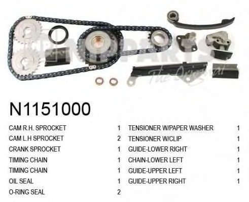 Комплект цепи NIPPARTS N1151000