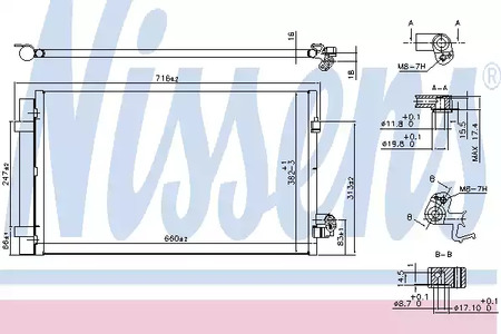 Радиатор кондиционера NISSENS 940750