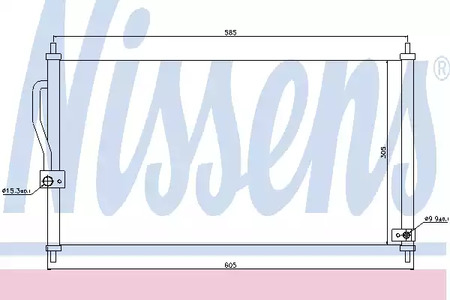 Радиатор кондиционера NISSENS 94458