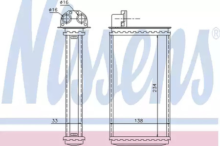 Теплообменник отопления салона NISSENS 72981