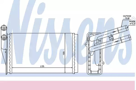 Радиатор отопителя NISSENS 70221