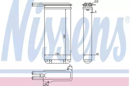 Радиатор отопителя NISSENS 71755
