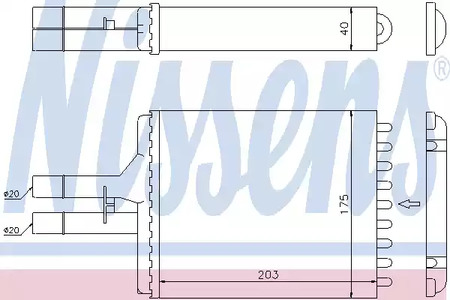 Радиатор отопителя NISSENS 72656