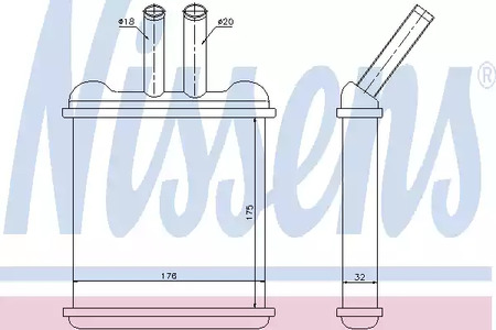 Радиатор отопителя NISSENS 76502