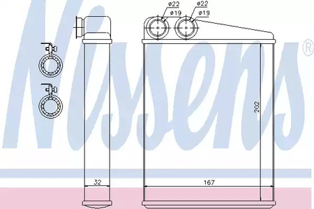 Радиатор отопителя NISSENS 72046