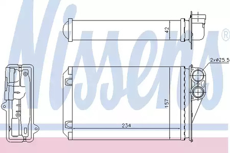 Радиатор отопителя NISSENS 72946