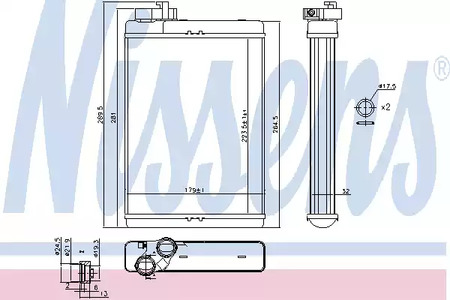 Радиатор отопителя NISSENS 70231