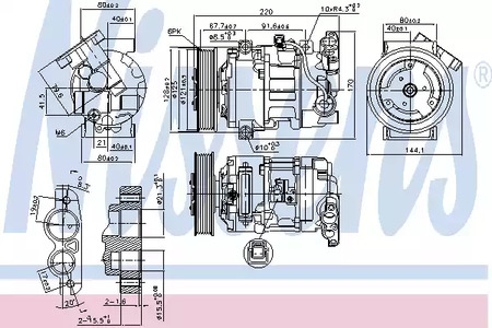 Компрессор кондиционера NISSENS 890044