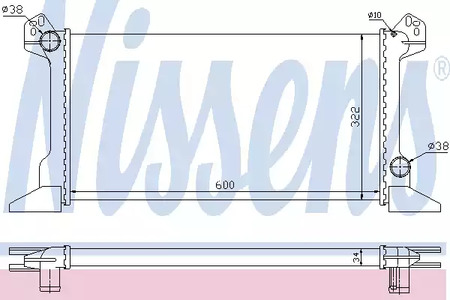 Радиатор системы охлаждения NISSENS 62177