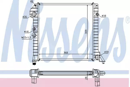 Радиатор системы охлаждения NISSENS 65518