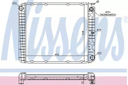 Радиатор системы охлаждения NISSENS 65525A