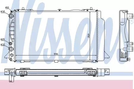 Радиатор системы охлаждения NISSENS 60465A
