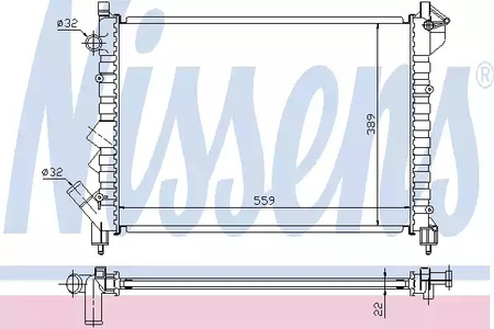 Радиатор системы охлаждения NISSENS 63832