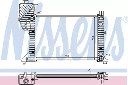 Радиатор системы охлаждения NISSENS 62687A