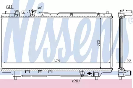 Радиатор системы охлаждения NISSENS 62383A