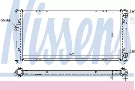 Радиатор системы охлаждения NISSENS 652681