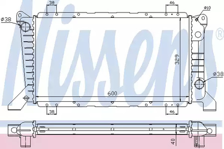 Радиатор системы охлаждения NISSENS 62241A