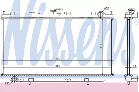 Радиатор системы охлаждения NISSENS 62927A