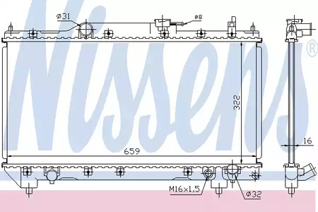Радиатор системы охлаждения NISSENS 64783A