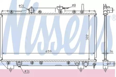 Радиатор системы охлаждения NISSENS 64838A