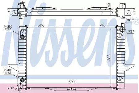 Радиатор системы охлаждения NISSENS 65548A