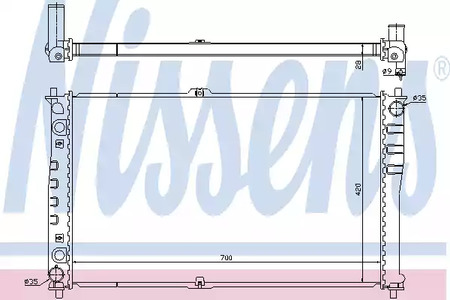 Радиатор системы охлаждения NISSENS 66618