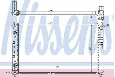 Радиатор системы охлаждения NISSENS 66619