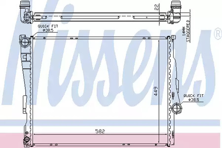 Радиатор системы охлаждения NISSENS 60784A