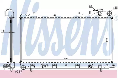 Радиатор системы охлаждения NISSENS 67705A