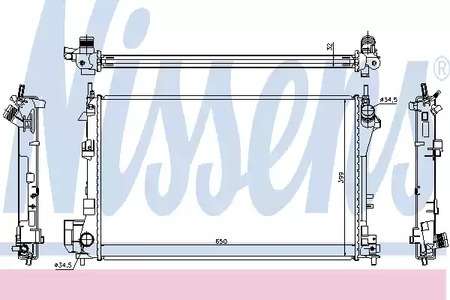 Радиатор системы охлаждения NISSENS 63022A