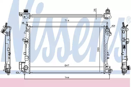 Радиатор системы охлаждения NISSENS 63024A