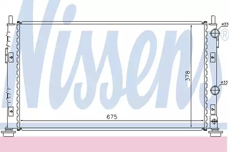 Радиатор охлаждения двигателя NISSENS 61003