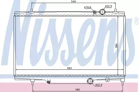 Радиатор системы охлаждения NISSENS 61297