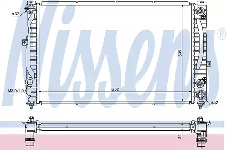 Радиатор системы охлаждения NISSENS 60228A