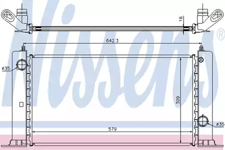 Радиатор системы охлаждения NISSENS 61883A