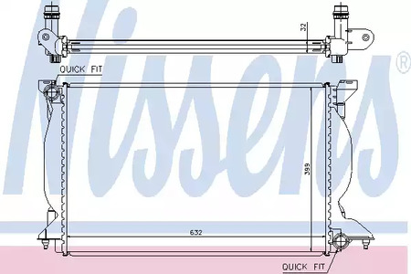 Радиатор системы охлаждения NISSENS 60302A