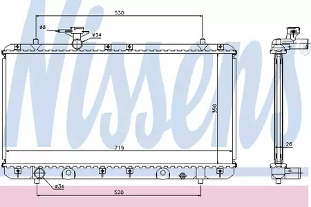 Радиатор системы охлаждения NISSENS 64167A