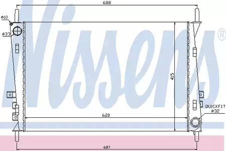 Радиатор системы охлаждения NISSENS 66704