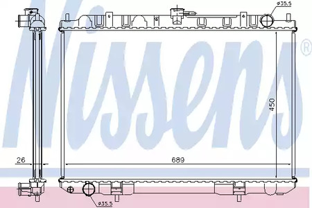 Радиатор системы охлаждения NISSENS 68703A