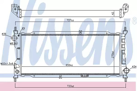 Радиатор системы охлаждения NISSENS 63286A