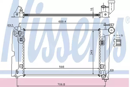 Радиатор системы охлаждения NISSENS 64646A