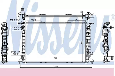 Радиатор системы охлаждения NISSENS 60321